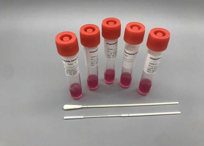 Flocked Nylon Nasal Throat Swab VTM Disposable Virus Sampling Kits
